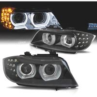 FARI XENON ANGEL EYES 3D BMW E90 E91 08-12 NERO OP