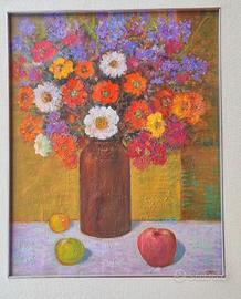 Quadro Fiori - Olio su tela - 60 x 80 cm.