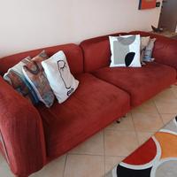 divano 3 posti con fodera color beige di ricambio 