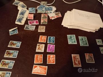 45 buste di francobolli vintage