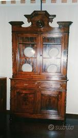 CREDENZA LOMBARDA DELLA META' DELL' 800 IN NOCE