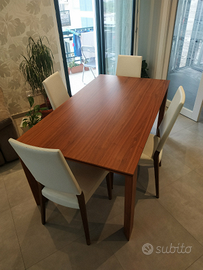2x Sedie Calligaris colore noce e bianco opaco