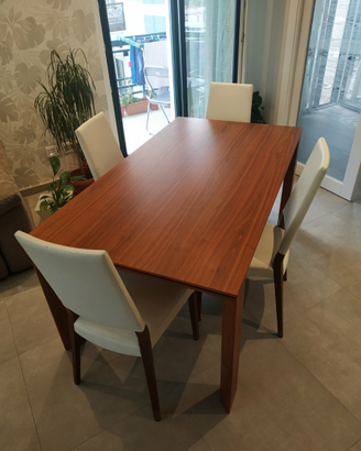 2x Sedie Calligaris colore noce e bianco opaco