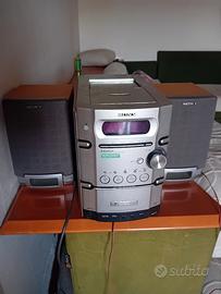 Stereo hi-fi system Sony 6cd e cassette