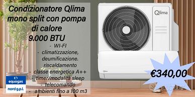 Condizionatore a parete mono split  9000BTU QLIMA