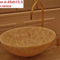 Lavabo lavandino in onice da appoggio per bagno