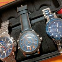 cofanetto con 3 orologi nuovi