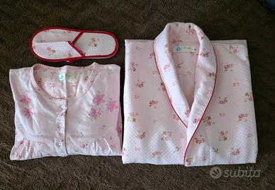 Set Notte 3 Pezzi Cotone leggermente Felpato