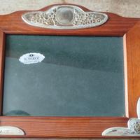 cornice portafoto legno e argento 925