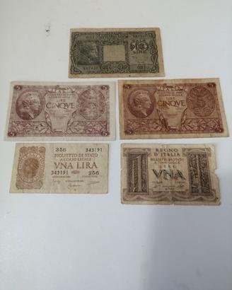 Vintage collezione carta moneta banconote