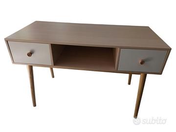 Consolle legno naturale con cassetti