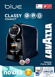 Nuova Macchina caffè Lavazza blue in black compact