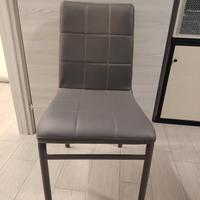 Sedie in ecopelle grigio 