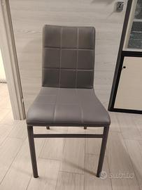 Sedie in ecopelle grigio 