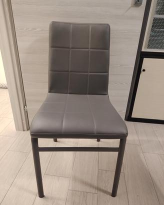 Sedie in ecopelle grigio 