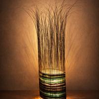 Lampada da terra disegn etnico boho artigianale