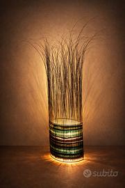 Lampada da terra disegn etnico boho artigianale