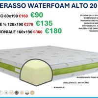 MATERASSO WATERFOAM - 20 CM - RIVESTIMENTO ALOE