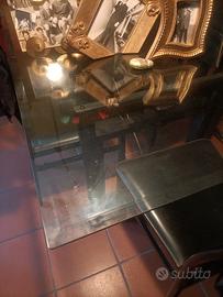 Tavolo in vetro 2x1 con 6 sedie