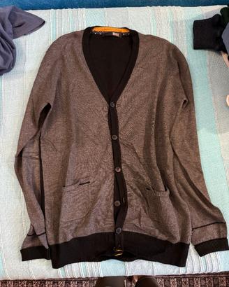 Cardigan Uomo DOOA Grigio e Nero - Taglia M