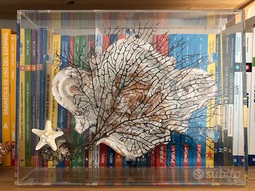 Composizione con corallo vero naturale marino