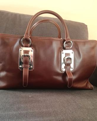 Borsa pelle marrone, made in Italy Gianfranco Sist