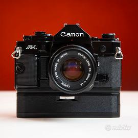 Canon A1 + 50 FD 1,8 + Winder
