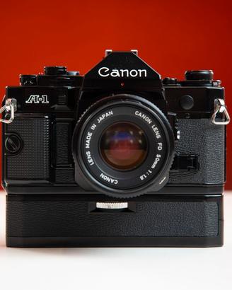 Canon A1 + 50 FD 1,8 + Winder