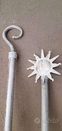 Bastoni ki tenda 4pz ferro battuto bianco o verde