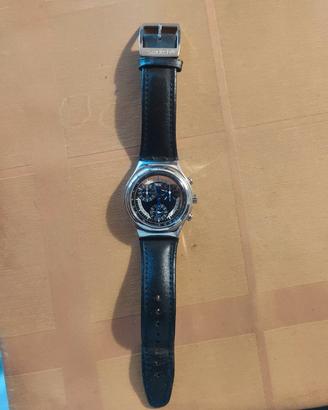 Swatch Irony Chrono - acciaio e pelle 