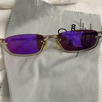 Gucci Occhiali da Sole Oro/Viola Specchiato unisex