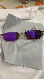 Gucci Occhiali da Sole Oro/Viola Specchiato unisex