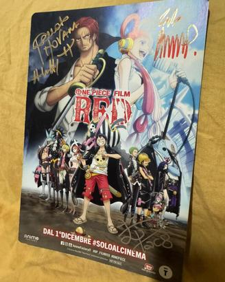 Poster Film One Piece Red Autografato