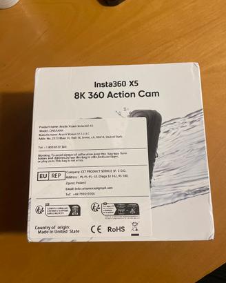 Insta360 x5 nuova sigillata