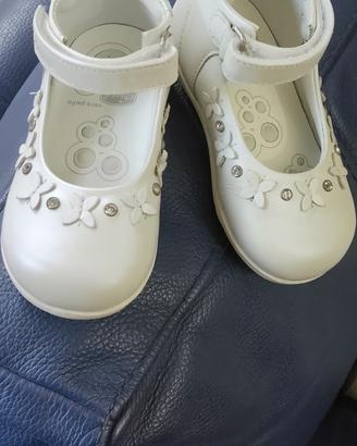 Ballerine bimba Chicco vera pelle colore avorio.22