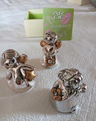 3 angeli placcati argento