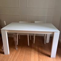 Tavolo CALLIGARIS allungabile con piano in vetro