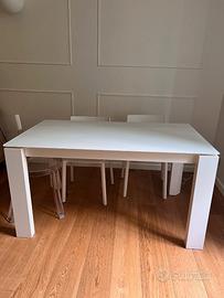 Tavolo CALLIGARIS allungabile con piano in vetro