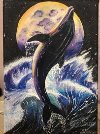 Dipinto delfino 