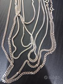 lotto di 6 catenine argento 925