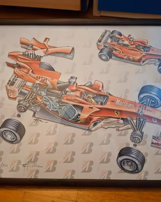 Quadro Ferrari F1 firmato e numerato 91/300