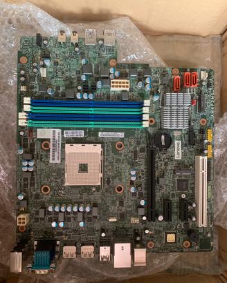 scheda madre AM4 +psu+cavi+placca+lettcd