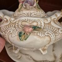 Zuppiera ceramica artigianale vintage in stile ita