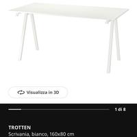 Scrivania TROTTEN 160x80 Nuova!!
