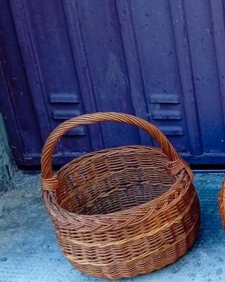 cestino in vimini rattan