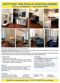 TRILOCALE ARREDATO CENTRALE A PAVIA PER STUDENTI