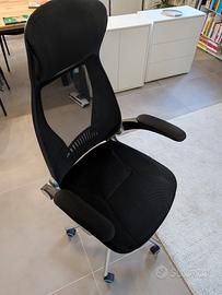 sedia da ufficio / scrivania. base metallo 5razze