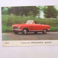 DEPLIANT AUTO COUPE' CABRIOLET PEUGEOT 204 ANNO 68