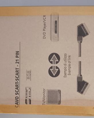 Cavo scart-scart 1.5mt maschio 21 pin