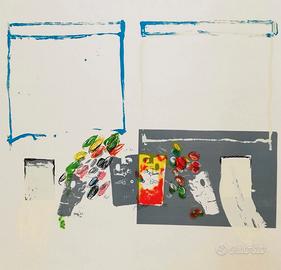 MARIO SCHIFANO: Litografia/Serigrafia 70x70 Pubbl.